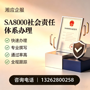 喀什SA8000社会责任体系认证服务